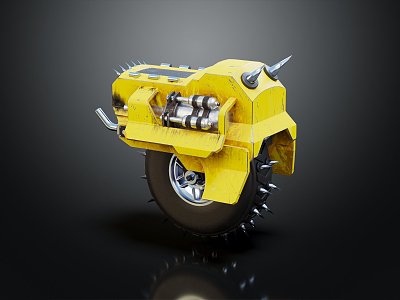 Modern tire single-wheel motorcycle wheels 3d model