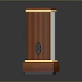 Classic Wooden Desktop Accessory Featuring Black Panel Gold Trim And Sturdy Base