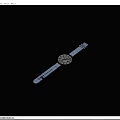 Blue Strapped Watch With White Dial And Gold Rim For Daily Use