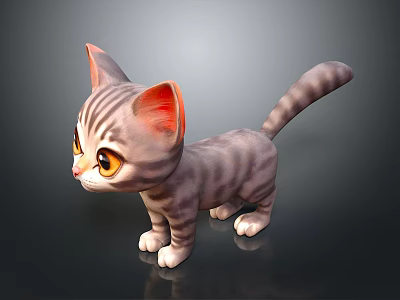 kitten feline striped cat anthropomorphic cat