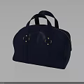 Fashionable Blue Handbag With Double Handles And Metal Buckles For Everyday Use