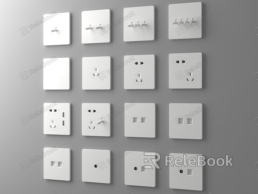 Switch light socket combination panel model