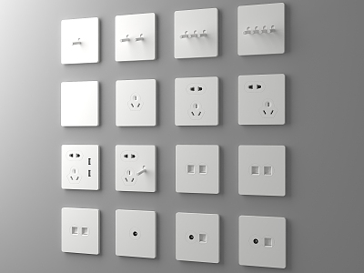 Switch light socket combination panel model