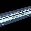 Modern Transportation Rail Transportation Subway Section Display 3d model
