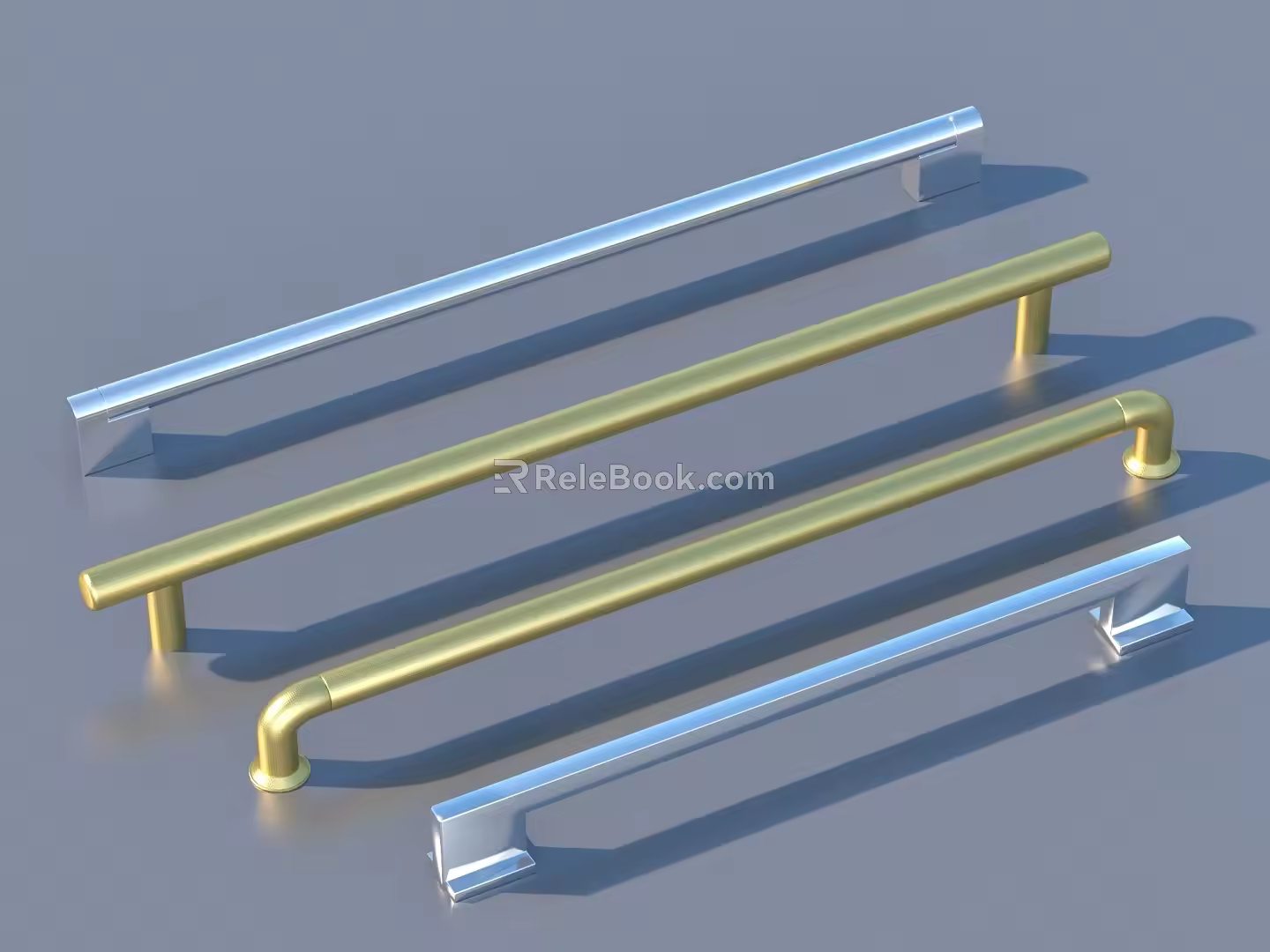 Door handle hardware 3d model