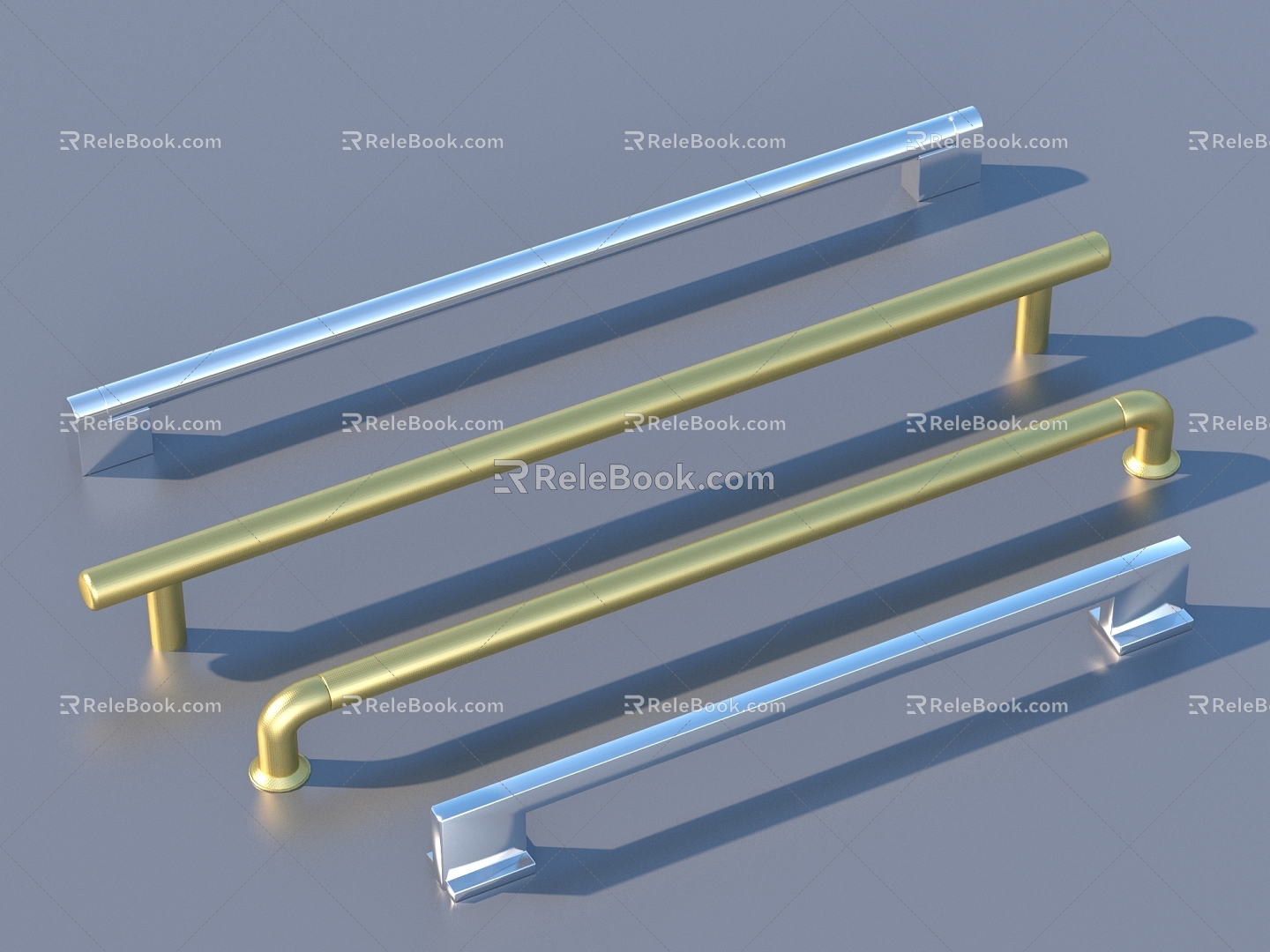 Door handle hardware 3d model