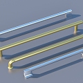 Door handle hardware 3d model