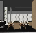 Modern Restaurant Interior With Wooden Tables Leather Chairs And Ambient Lighting
