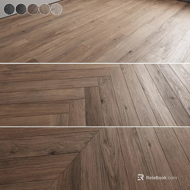 High Quality Interior Wooden Flooring With Herringbone Pattern Straight Planks And Natural Texture 3d model 