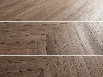 High Quality Interior Wooden Flooring With Herringbone Pattern Straight Planks And Natural Texture 3d model