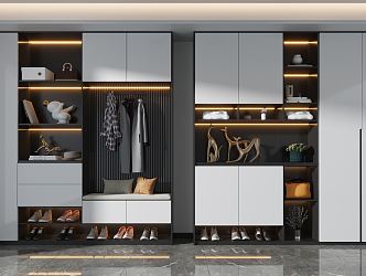 Modern shoe cabinet 3d model