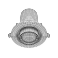 Modern Black and White Recessed Downlights with Warm Yellow Lighting for Home Ceiling