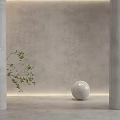 Micro-cement texture paint cement paint floor lamp 3d model