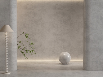 Micro-cement texture paint cement paint floor lamp 3d model