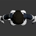 Animated Game Movie Character 3D Model With Blue Bodysuit White Gloves Boots And Short Hair