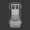 Black Sporty Car With Neon Lights Red Rims Rear Spoiler And Futuristic Design
