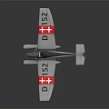 Classic Passenger Aircraft With Red Cross Markings D152 Registration And Wing Number 152