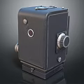Mobile Digital Vintage Camera With Black Body Metal Dials And Classic Lens Design