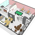 Modern Public Office Space With Desks Lounge Area Pool Table And Plants