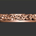 Modern Bracelet Engraved Gold Bracelet Bracelet 3d model