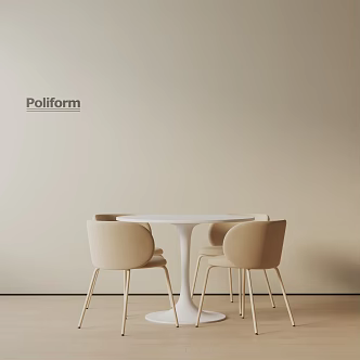 Modern table combination 3d model