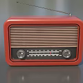 Red Retro Vintage Radio With Antenna Dial And Knobs For Daily Electrical Appliance Use