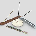 Decorative Ornament Set Featuring Incense Sticks And Different Holders For Home Decoration