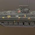 Ukrainian Army Tank BMP-2 Infantry Fighting Vehicle Armored Vehicle Reconnaissance Vehicle Armored Carrier Tracked Armored Vehicle Low Face Number Low Model Simple Model Game 3d model
