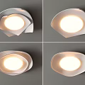 Modern Curved Ceiling Light With Unique Layered Design And Illuminated Glow 3d model