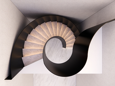 modern revolving staircase model