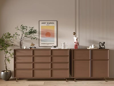 Modern Wood Grain Cabinet Simple Style Cabinet Whole Cabinet Sideboard Balcony Cabinet Storage Cabinet Entrance Cabinet 3d model