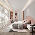 Bedroom Daughter Room Model Children's Room Home Decoration Bedroom Villa Daughter 3d model