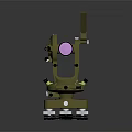 Olive Green Medical Device With Pink Circular Component Knobs And White Support Feet Structure