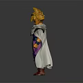 Goku Super Saiyan Action Figure With Golden Spiky Hair White Cape Purple Pants Red Boots
