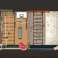 Modern Climbing Wall 3d model
