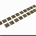 Garden Decorative Small Items Square Mats With Various Patterns Brown Beige Woven Texture Neatly Arranged