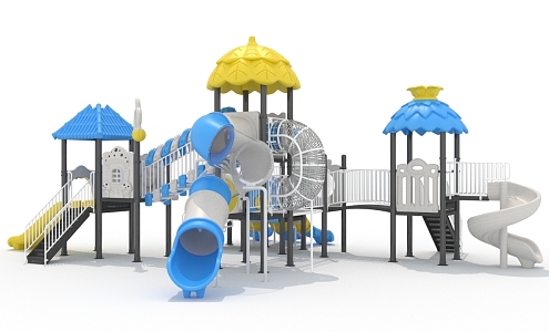 Kindergarten outdoor amusement equipment outdoor large toy slide 3d model