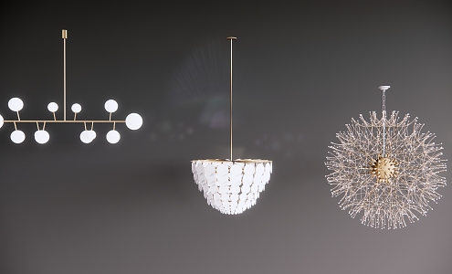 Modern Chandelier Guest Restaurant Chandelier 3d model