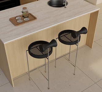 Bar Chair Bar Stool Bar Chair Combination 3d model