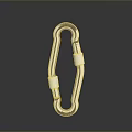 Stainless Steel Carabiner With Secure Lock For Hardware Tools And Outdoor Use