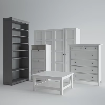 Modern White Chest of Drawers With Simple Design And Home Storage Functionality 3d model