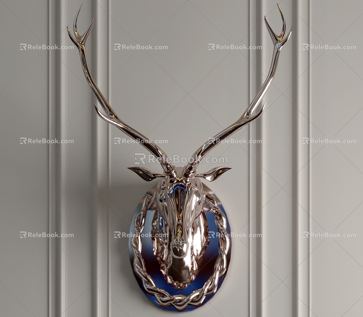 Deer head pendant wall decoration 3d model