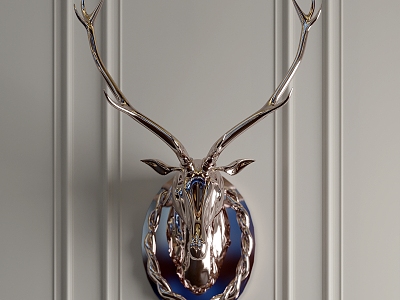 Deer head pendant wall decoration 3d model