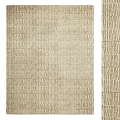 Square Rug With Geometric Pattern Neutral Color Soft Texture For Modern Home Decor Living Room