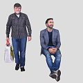 Many characters old man 3d model