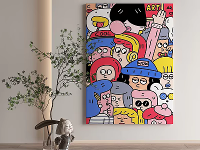 Nordic decorative painting 3d model