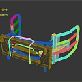 Industrial Metal Frame Mechanical Device With Gray Handrails And Brown Components