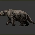 Realistic Sloth Model With Brown Fur Walking Posture And Detailed Texture