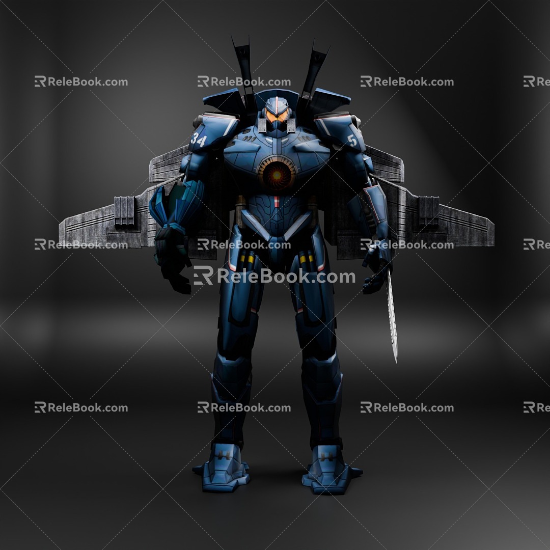 Mecha Cartoon 3d model