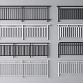 Various Black And White Fence Designs With Horizontal Rails And Modern Sleek Decorative Styles